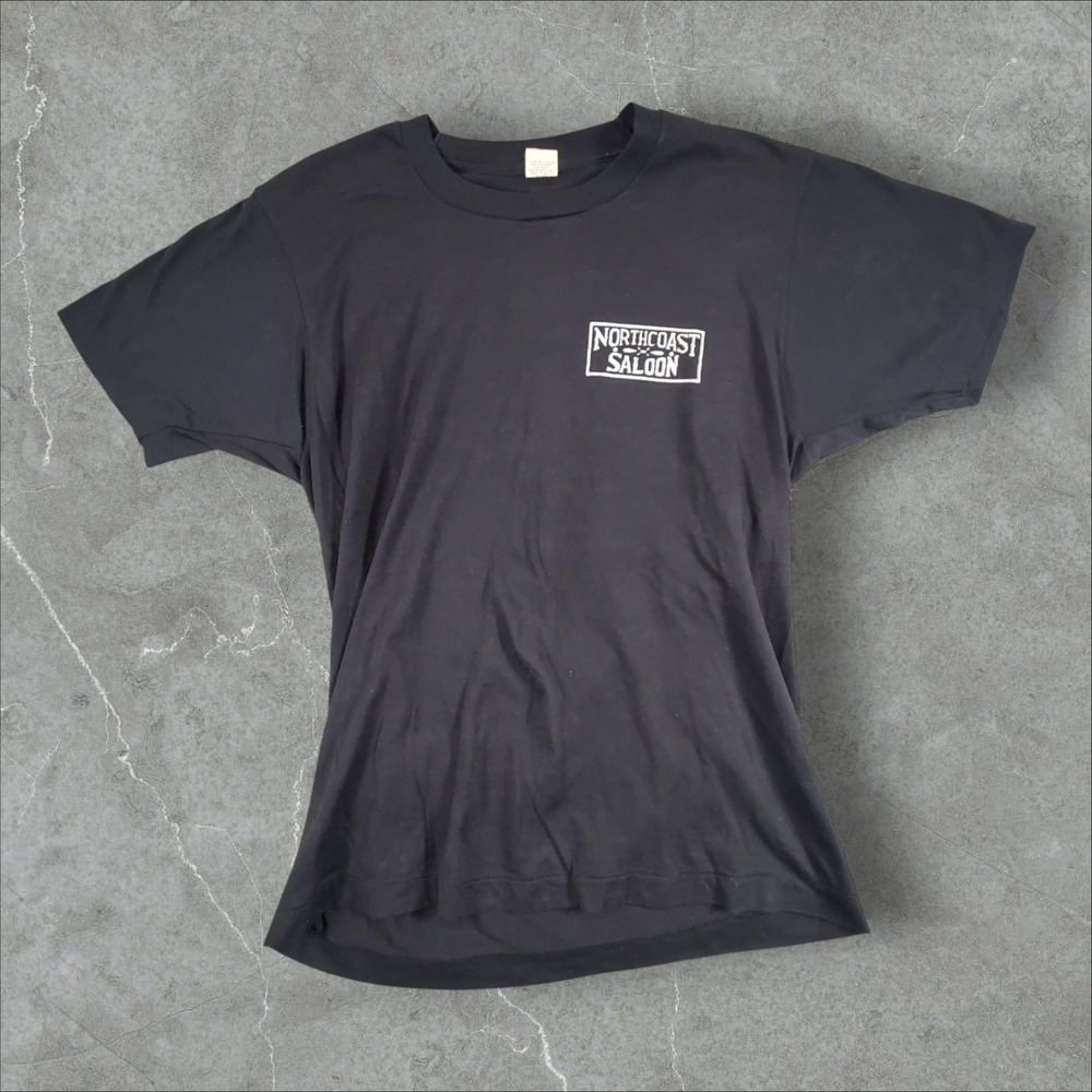 Northcoast Saloon Shirt Mens Large Black Cleveland Ohio 80s Screen Stars 80s